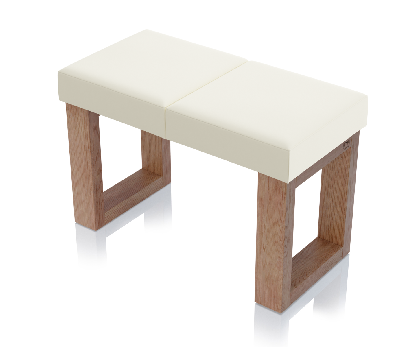 Ławka Paris Dąb Naturalny - 2 segmenty (70 cm), tapicerka Toronto Biały