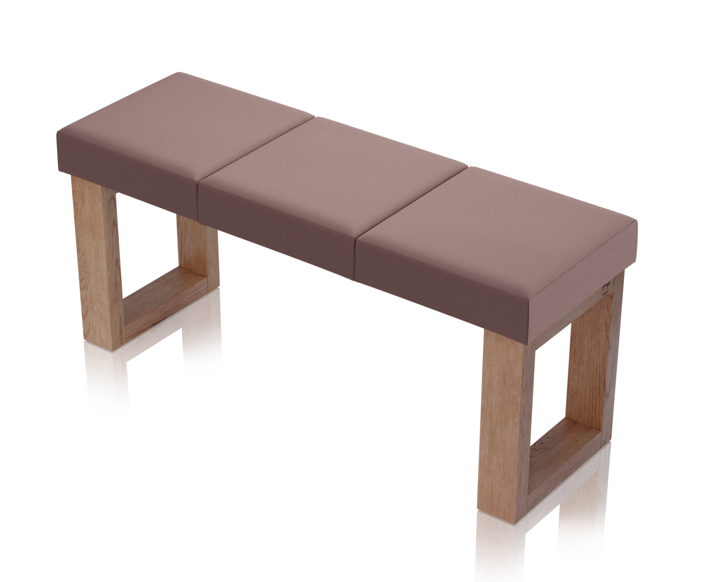 Ławka Paris Dąb Naturalny - 3 segmenty (105 cm), tapicerka Toronto Nugatowy