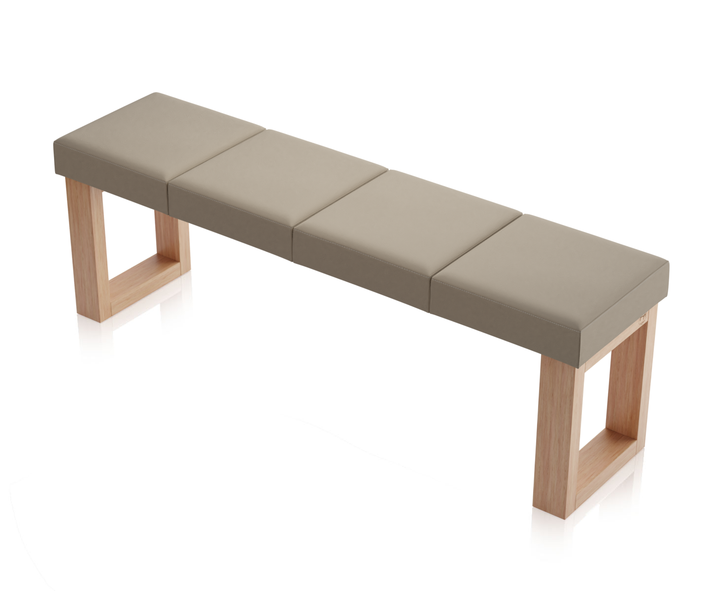 Ławka Paris Dąb Naturalny - 4 segmenty (140 cm), tapicerka Toronto Brzozowy
