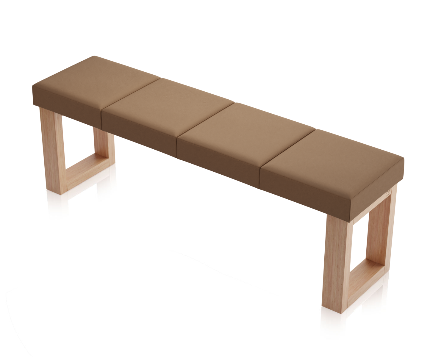 Ławka Paris Dąb Naturalny - 4 segmenty (140 cm), tapicerka Toronto Cappuccino