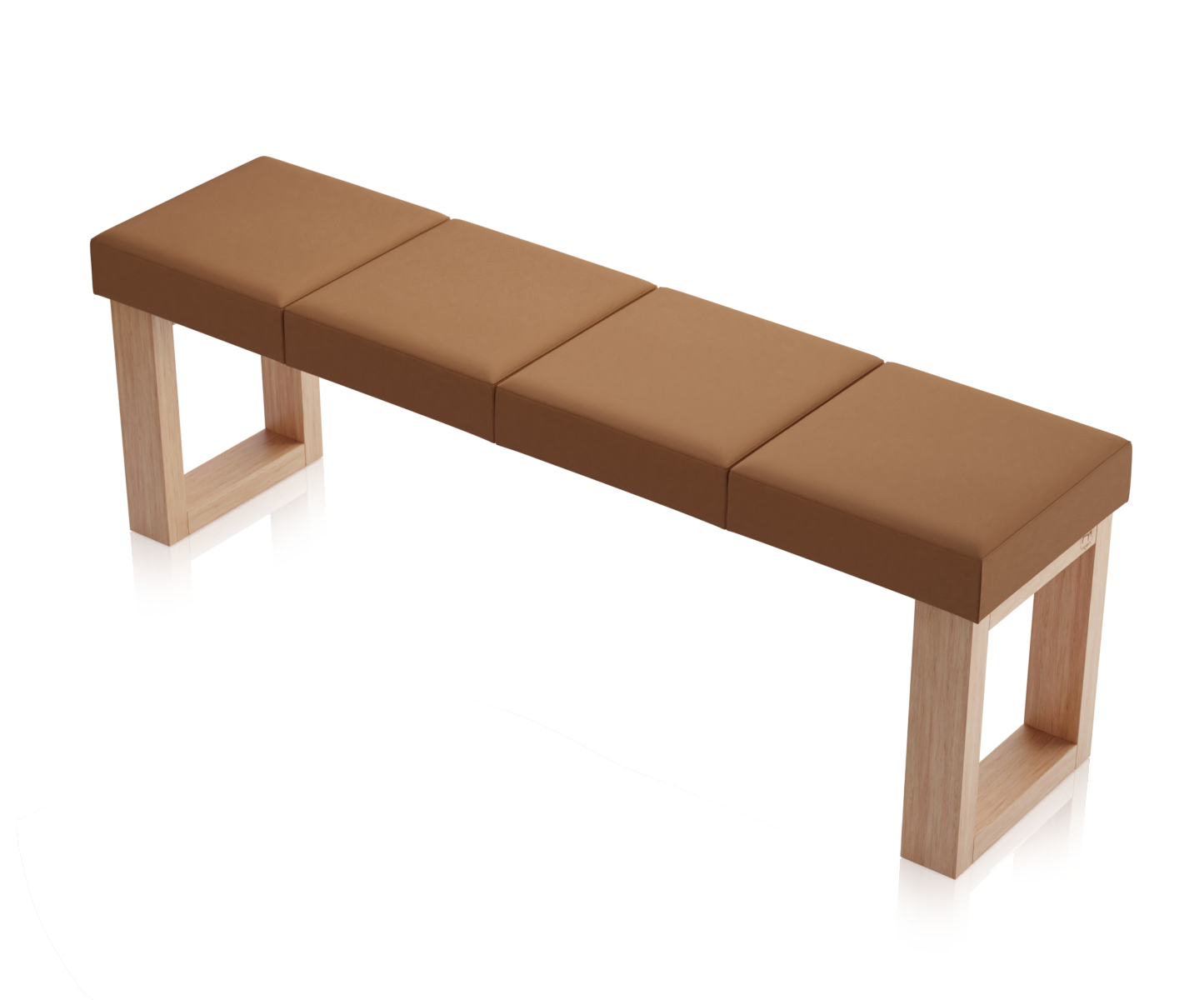 Ławka Paris Dąb Naturalny - 4 segmenty (140 cm), tapicerka Toronto Kaszmirowy