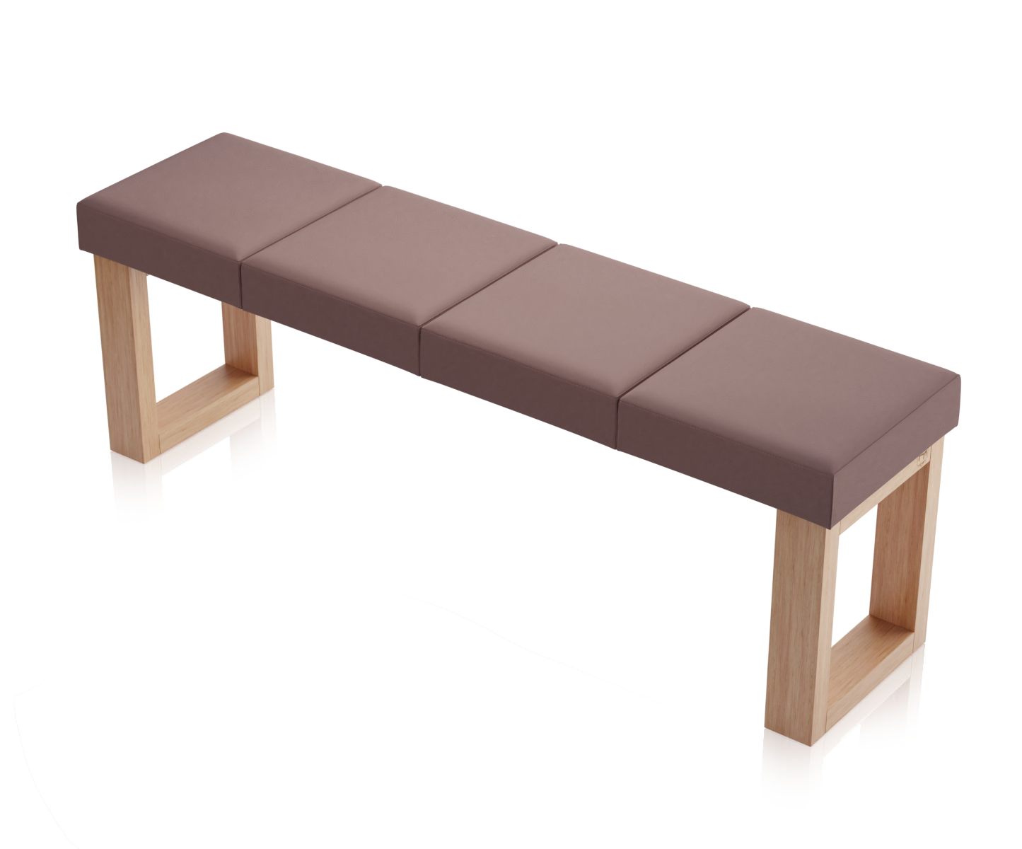 Ławka Paris Dąb Naturalny - 4 segmenty (140 cm), tapicerka Toronto Nugatowy